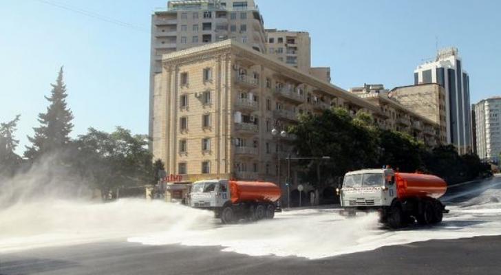 Bakıda xüsusi kimyəvi maddələrlə  8-ci əlavə gücləndirilmiş dezinfeksiya işləri aparılıb