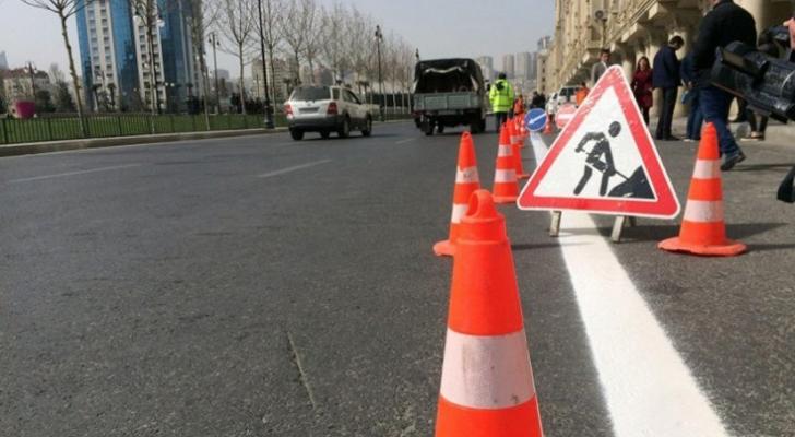 Paytaxtın bu yolunda hərəkət məhdudlaşdırılacaq