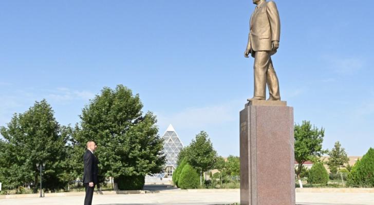 Prezident İlham Əliyev Qobustan rayonuna səfərə gedib