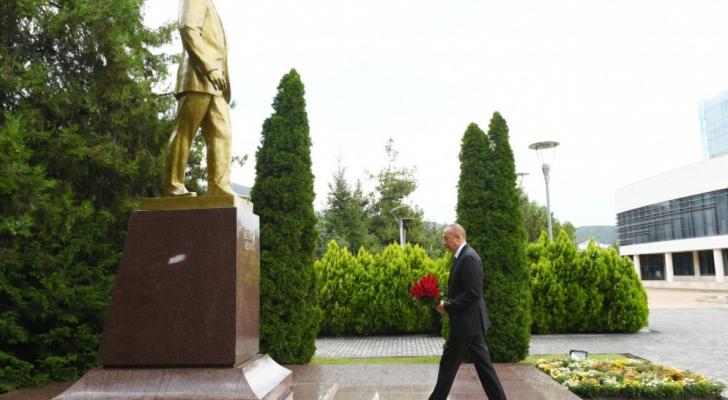 Prezident Qəbələdə də səfərdə olub