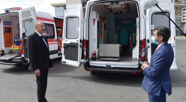 Prezidentin tapşırığı ilə Azərbaycana yeni təcili tibbi yardım avtomobilləri gətirilib