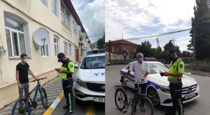 Zaqatalada qaydaları pozan velosipedçilər cərimələnib - FOTO