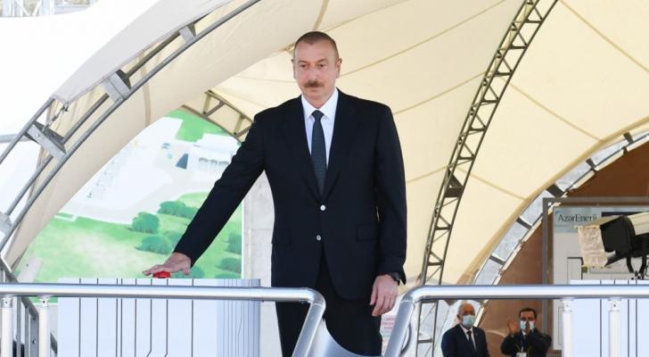 Prezident “Qobu” elektrik yarımstansiyasının tikintisi ilə tanış olub
