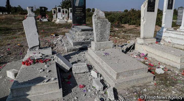 Ermənistan növbəti dəfə qəbiristanlığı atəşə tutdu 