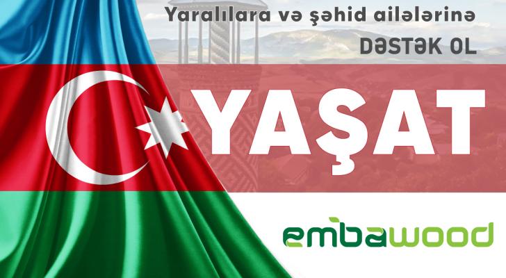  “Embawood” şirkəti “YAŞAT” Fonduna 100.000 manat vəsait köçürdü