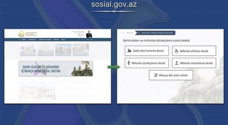 Şəhid ailələri və müharibə iştirakçılarına dəstək üçün yeni elektron bölmə yaradıldı