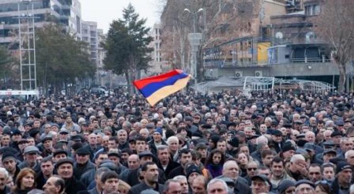Yerevanda Paşinyan əleyhinə aksiya keçirilir