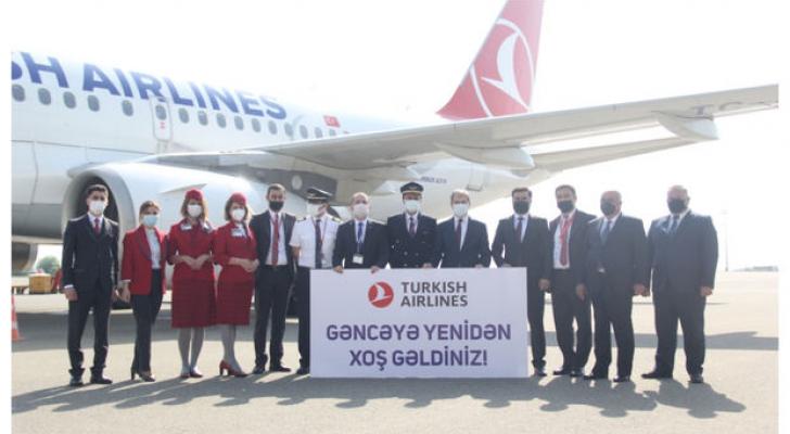 “Türk Hava Yolları” Gəncəyə uçuşları bərpa edib