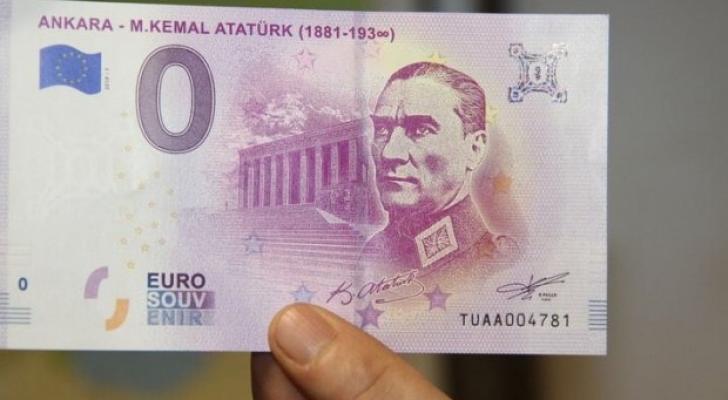 Avropa Mərkəz Bankı üzərində Atatürk rəsmi olan "Euro" çap etdi