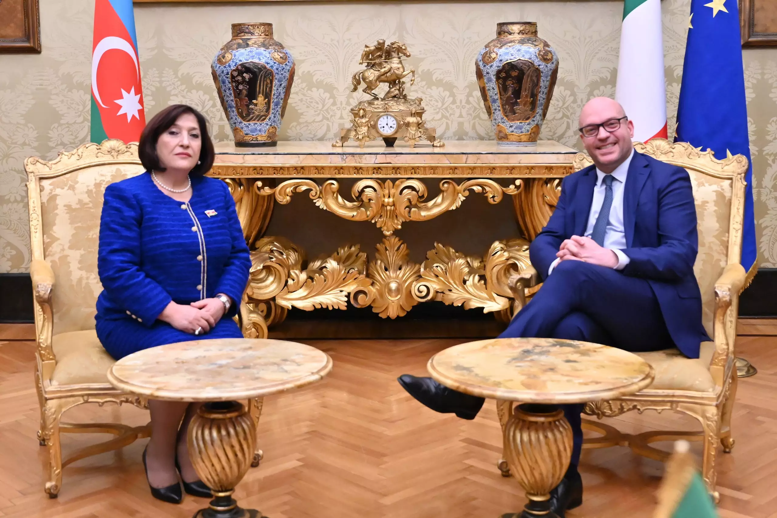 Sahibə Qafarova İtaliya Deputatlar Palatasının sədri Lorenzo Fontana ilə görüşüb - FOTO - Foto 3