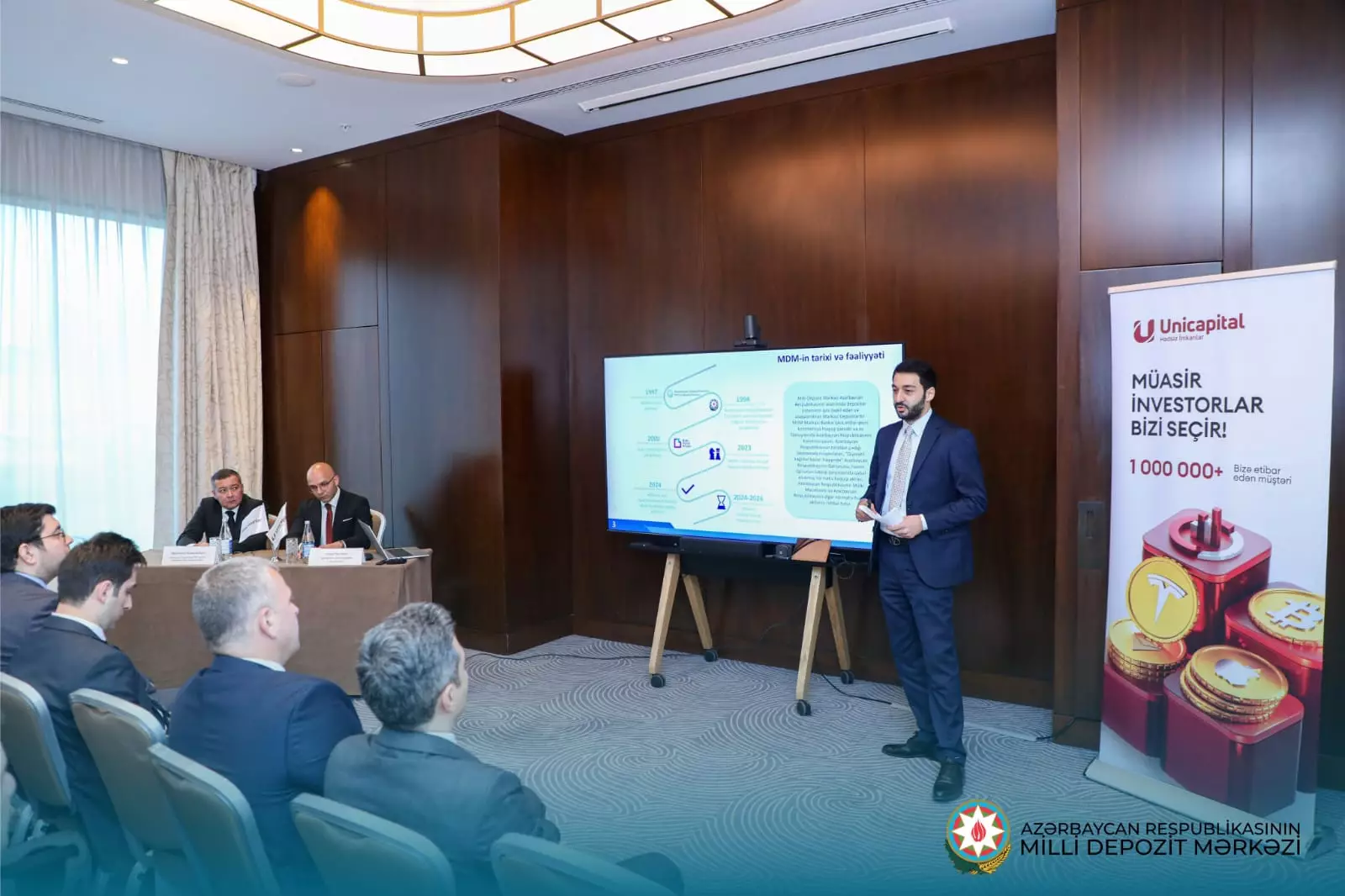 Milli Depozit Mərkəzi və Unicapital İnvestisiya Şirkəti media nümayəndələri üçün təlim keçirib - FOTO - Foto 3