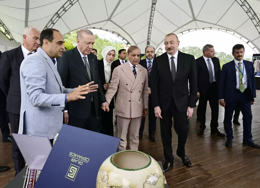 Azərbaycan və Türkiyə prezidentləri, Pakistanın Baş naziri Laçın şəhərində seyrəngahda olublar - FOTO - Foto 8