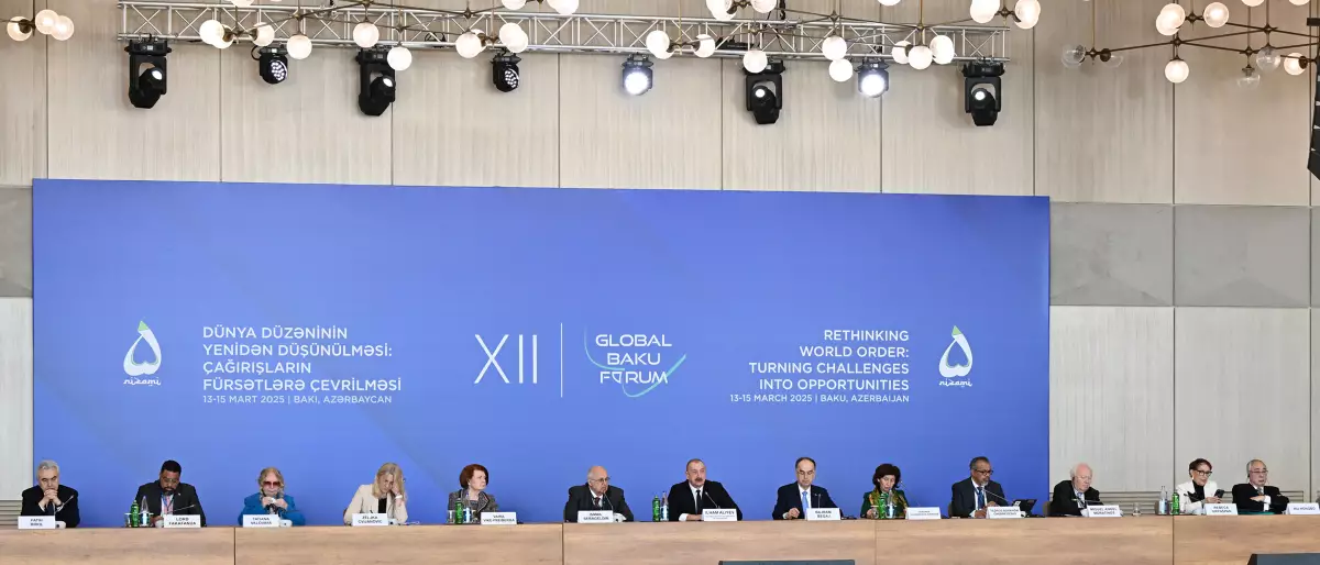 Prezident İlham Əliyev XII Qlobal Bakı Forumunun açılış mərasimində çıxış edib - YENİLƏNİB-3 - Foto 4