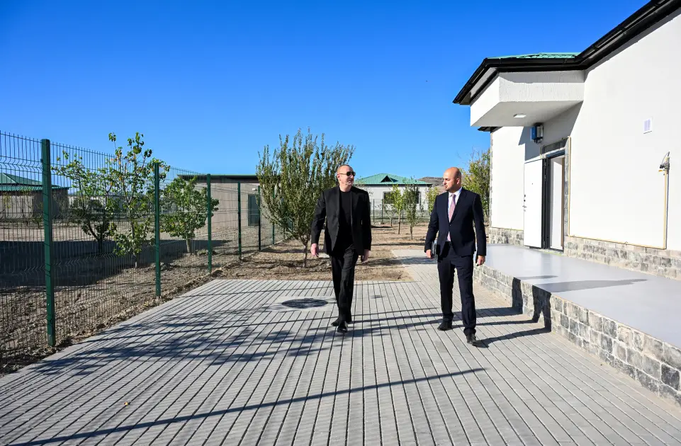 Prezident Ağalının 2-ci mərhələsinin və Məmmədbəyli kəndinin açılışlarında iştirak edib - Foto 8