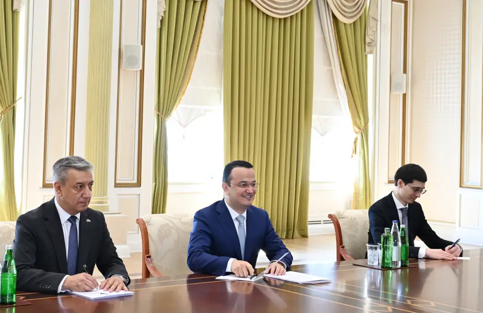 Prezident Özbəkistanın investisiya, sənaye və ticarət nazirini qəbul edib - Foto 2
