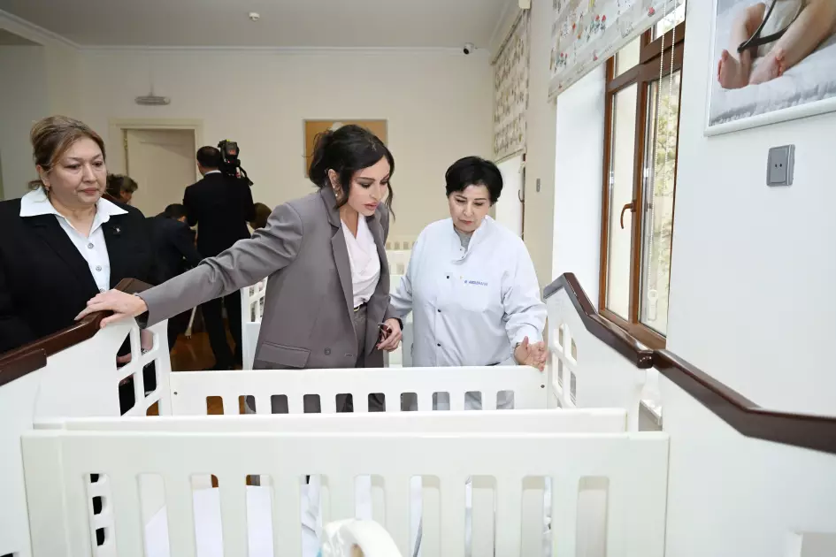 Mehriban Əliyeva və Leyla Əliyeva Bakıdakı 1 saylı körpələr evində və 1 saylı uşaq evi sosial xidmət müəssisəsində olublar - FOTO - Foto 6