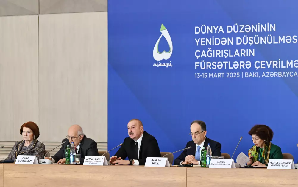 Prezident İlham Əliyev XII Qlobal Bakı Forumunun açılış mərasimində çıxış edib - YENİLƏNİB-3 - Foto 6