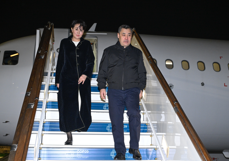 Qırğız Respublikasının Prezidenti COP29-da iştirak etmək üçün Azərbaycana gəlib - FOTO