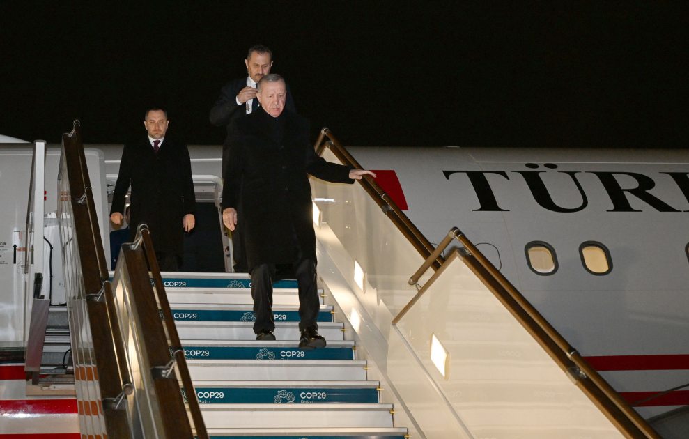 Türkiyə Prezidenti Rəcəb Tayyib Ərdoğan Azərbaycana səfərə gəlib - FOTO