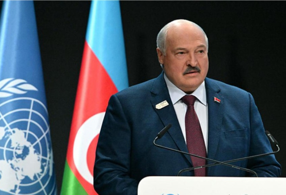 Lukaşenko COP29-da iqlim dəyişikliyi ilə mübarizə üçün qlobal fəaliyyət təkliflərini səsləndirib