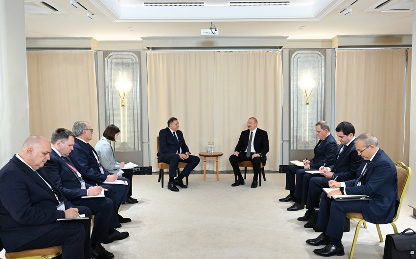 İlham Əliyev Kazanda Milorad Dodik ilə görüşüb olub - YENİLƏNİB