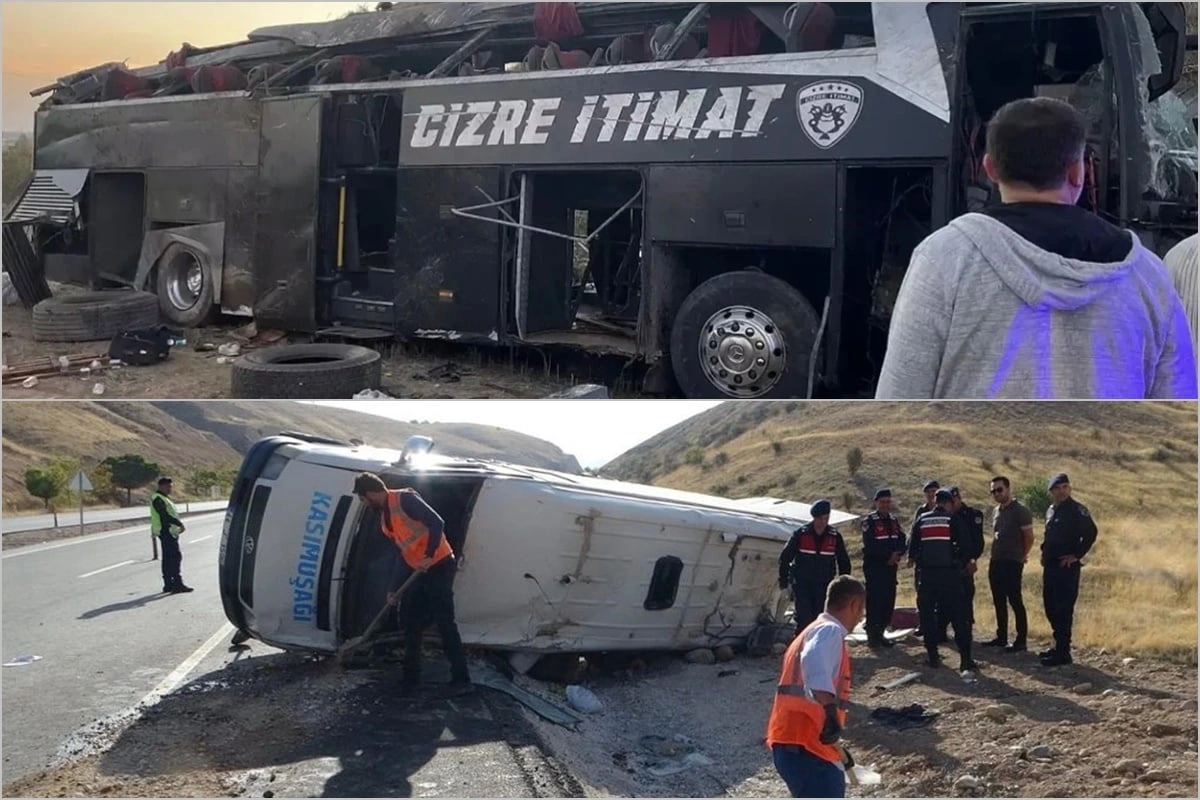 Türkiyədə avtobus qəzaya uğrayıb, 20 nəfər xəsarət alıb