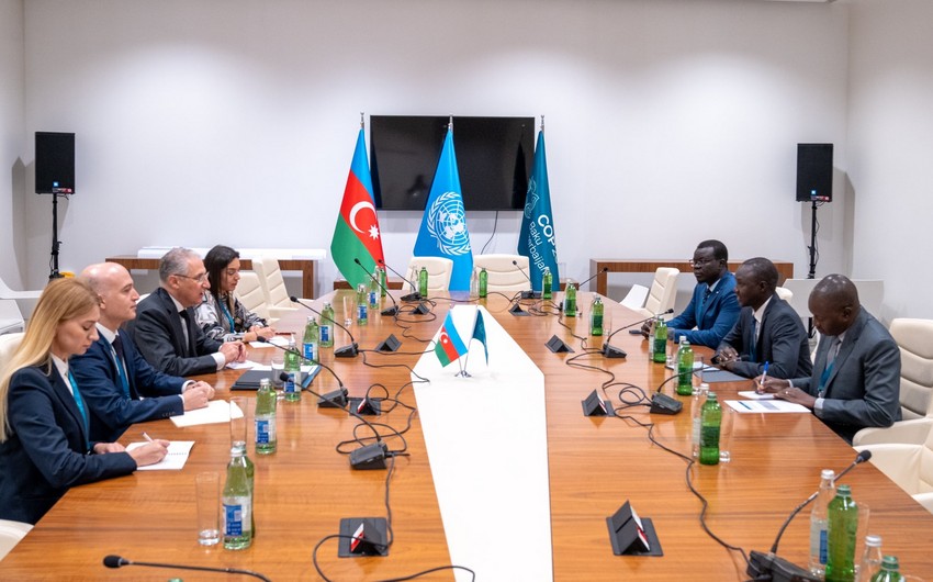 Muxtar Babayev Cənubi Sudanın su ehtiyatları və suvarma naziri ilə COP29-u müzakirə edib