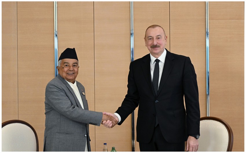 İlham Əliyev Nepal Prezidenti ilə görüşüb- YENİLƏNİB
