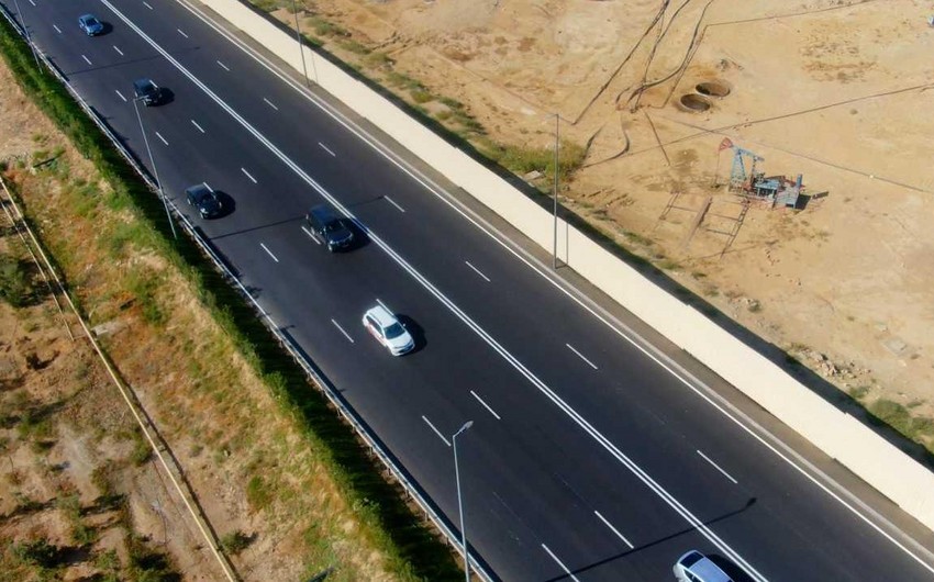 Salyan şosesində aparılan təmir işləri yekunlaşıb