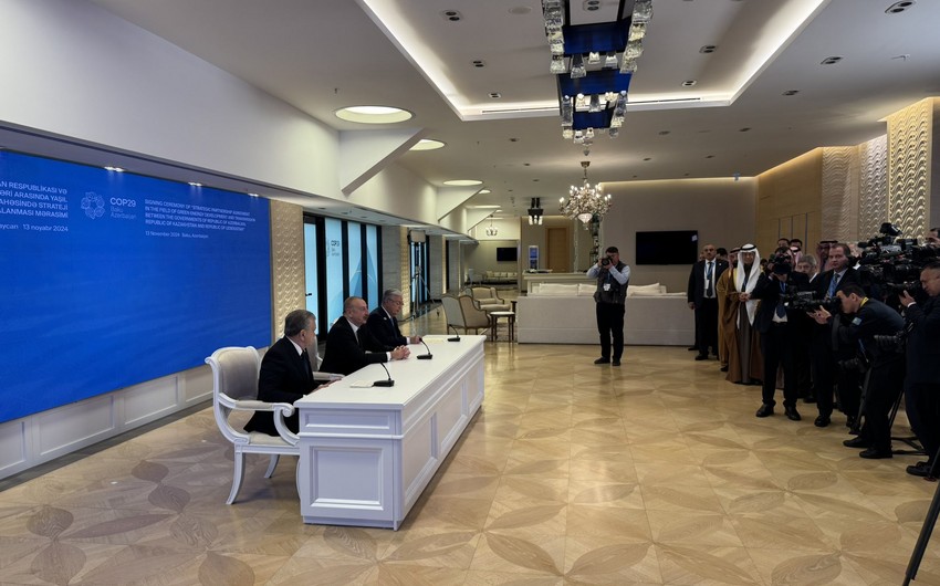 Azərbaycan, Qazaxıstan və Özbəkistan "yaşıl enerji dəhlizi"nin yaradılması üzrə memorandum imzalayıblar