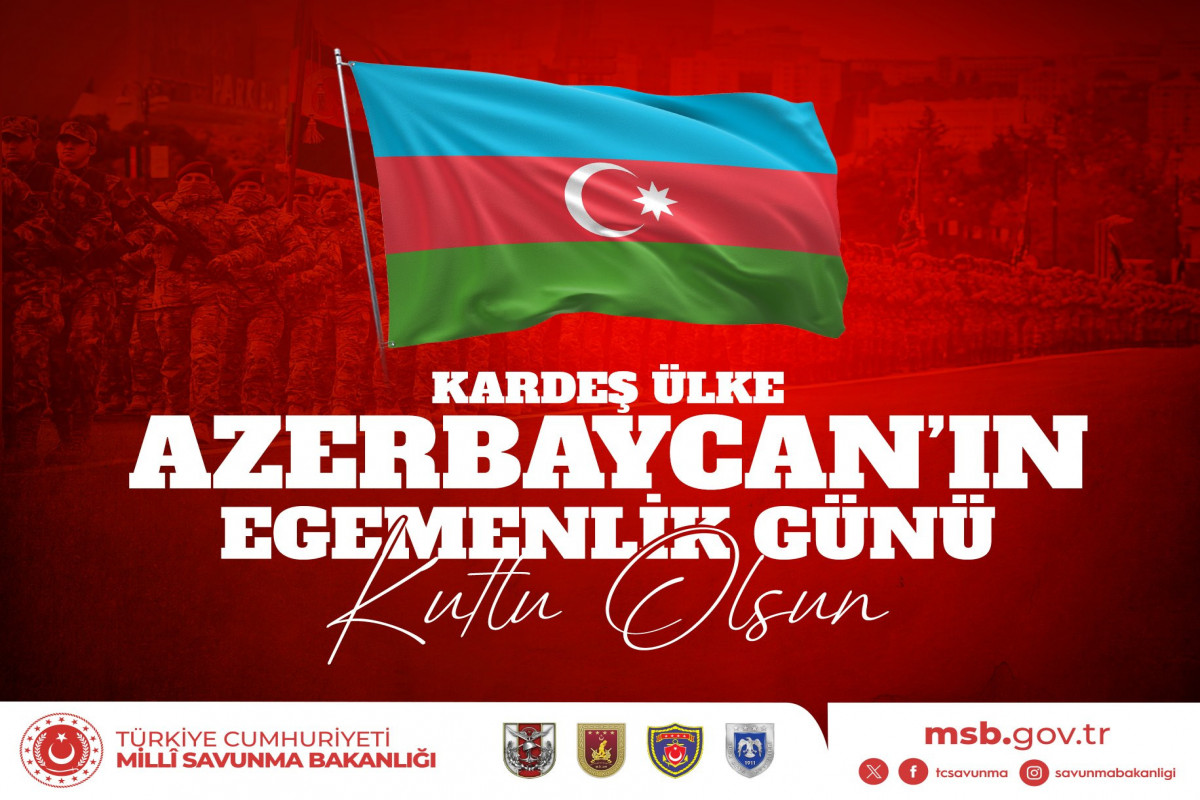 Türkiyə MN Azərbaycanın Dövlət Suverenliyi gününü təbrik edib