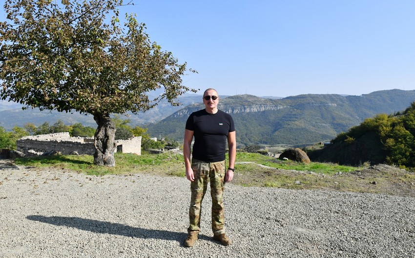 İlham Əliyev Xankəndi şəhərinin Kərkicahan qəsəbəsində olub - YENİLƏNİB