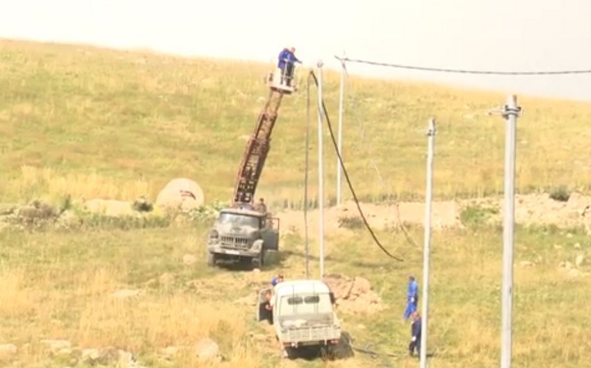 “Azərişıq” Laçının bir neçə kəndində yenidənqurma işləri aparır