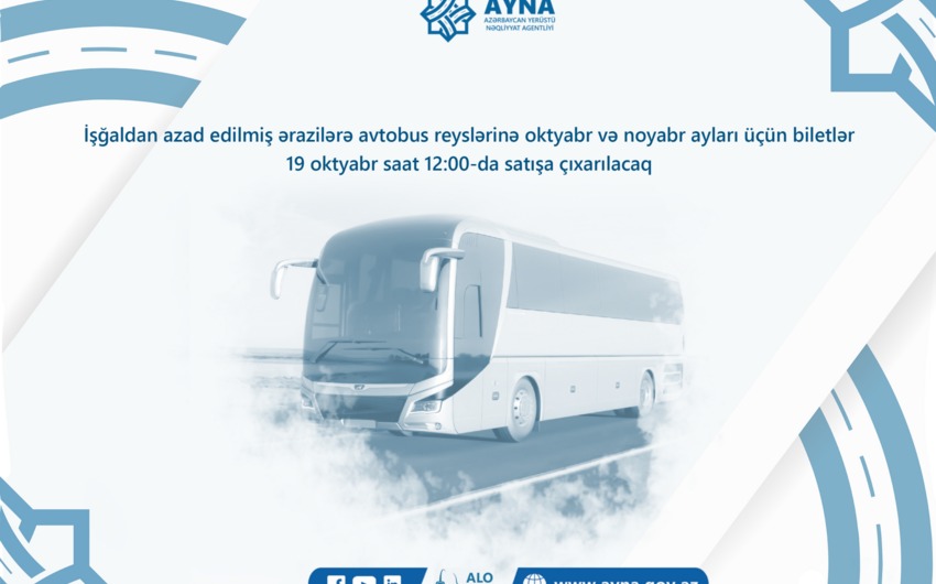 Qarabağa avtobus reyslərinə biletlər satışa çıxarılır