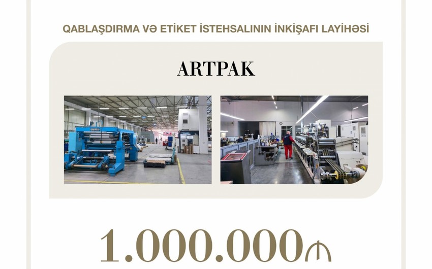 Etiket istehsalçısına 1 milyon manat güzəştli kredit ayrılıb