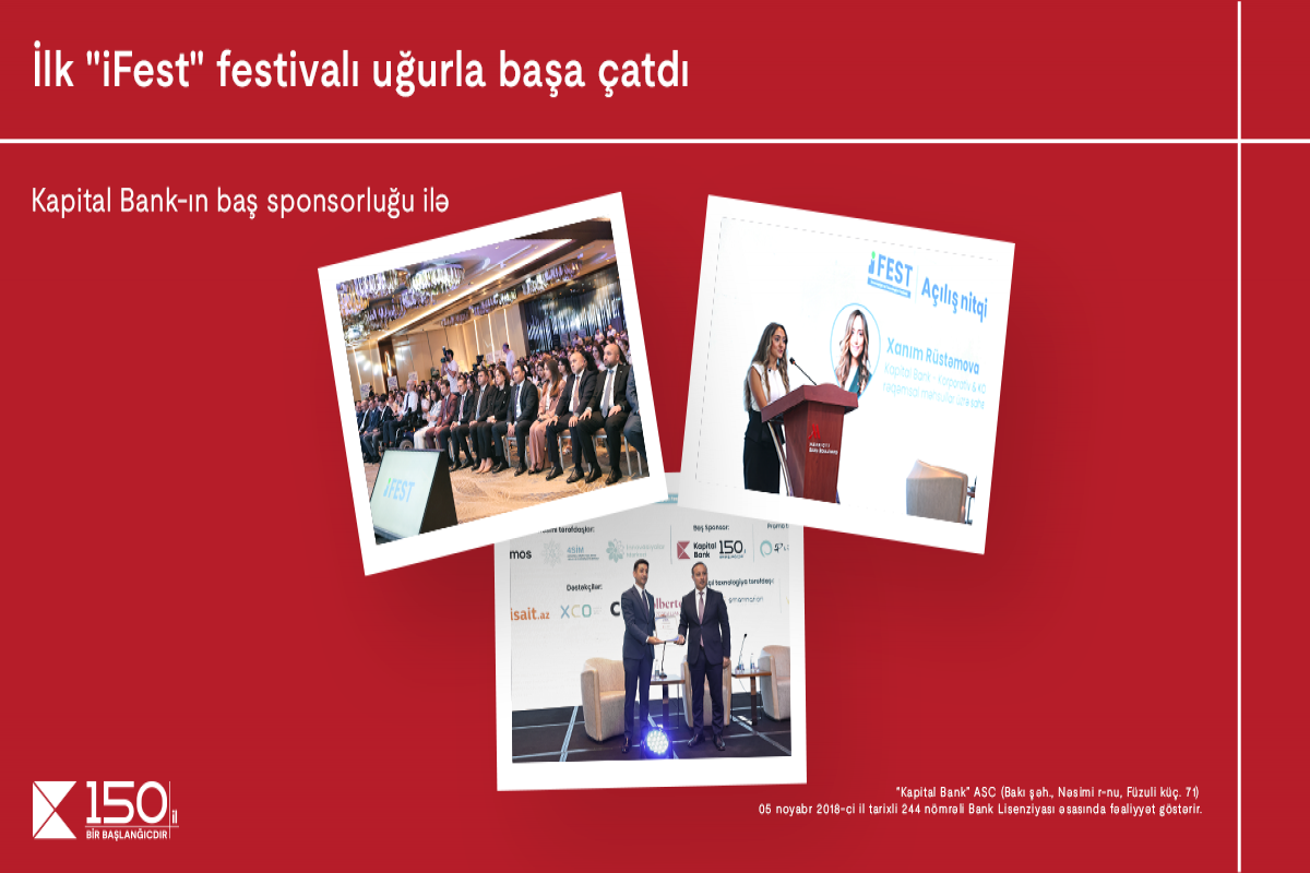 Kapital Bank-ın baş sponsorluğu ilə “iFest-İnnovasiya və Texnologiya” festivalı baş tutub
