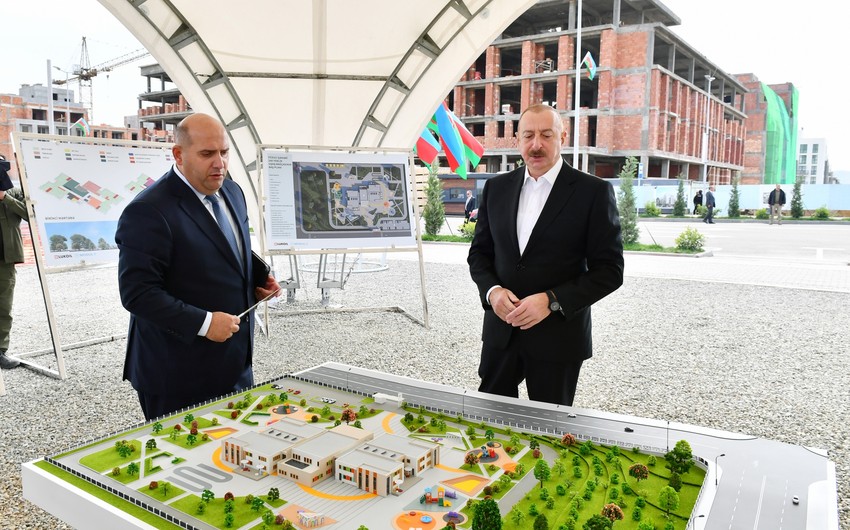 Füzuli şəhərində 240 yerlik uşaq bağçasının təməli qoyulub - YENİLƏNİB