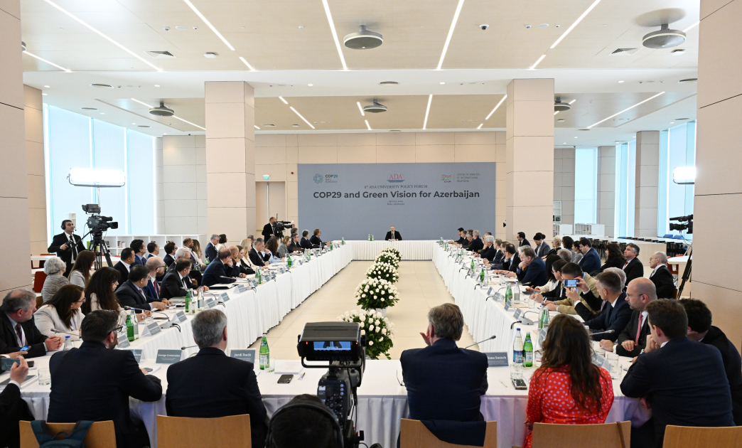 Prezident “COP29 və Azərbaycan üçün Yaşıl Baxış” beynəlxalq forumunda iştirak edir