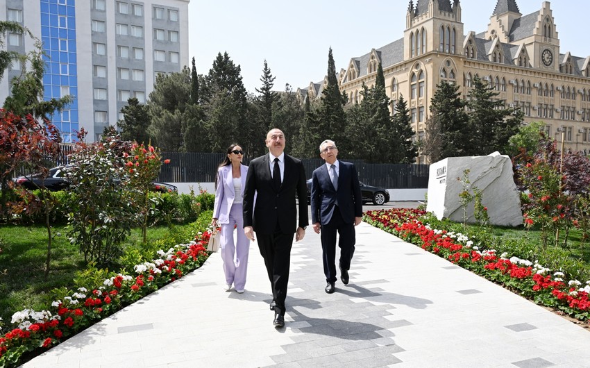 Prezident və birinci xanım Botanika İnstitutunun yeni binasının açılışında iştirak ediblər